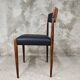 Paire de chaises salle à manger MCM palissandre cuir Danemark 1960