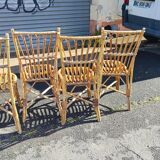 4 rattan chairs from the 1960s