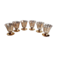 Suite de 6 verres dorés