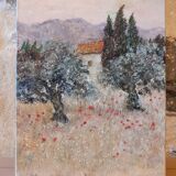 Landscape with olive trees