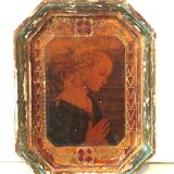 Old Italian Octagonal Wood Frame
