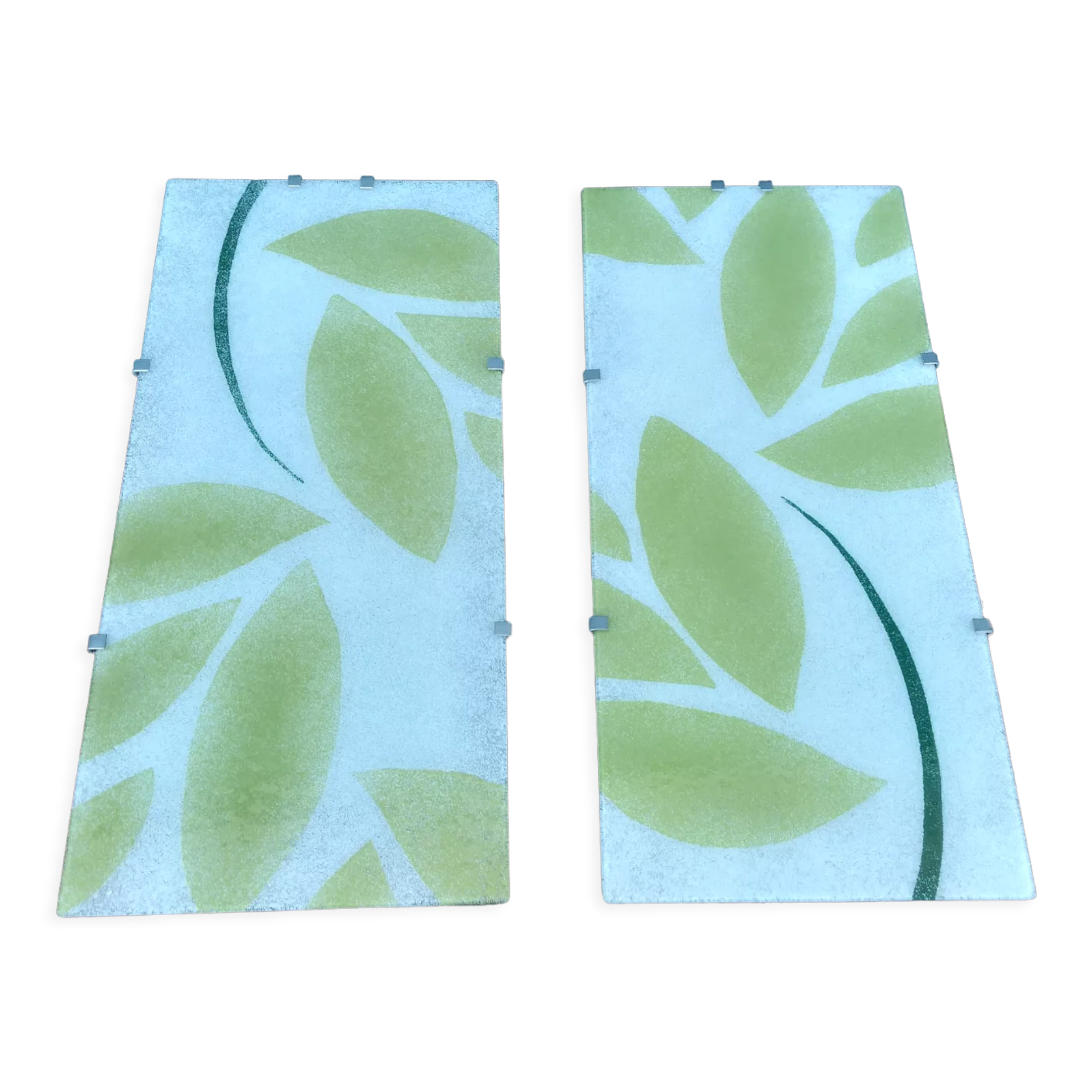 Pair of Gyllen glass wall lamps