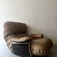 Marsala natural leather armchair by Michel Ducaroy for Ligne Roset, 1970