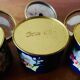 Trio of old Côte d'Or metal chocolate boxes - floral decoration