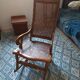 rocking chair wood and caning in ancient Egyptian style