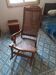 rocking chair wood and caning in ancient Egyptian style