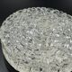 Vintage glacier glass Brutalist round ceiling light.