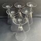 Conical foot glasses (6) - art nouveau - plain light blown crystal
