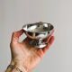 Set of 6 silver stainless steel dessert bowls