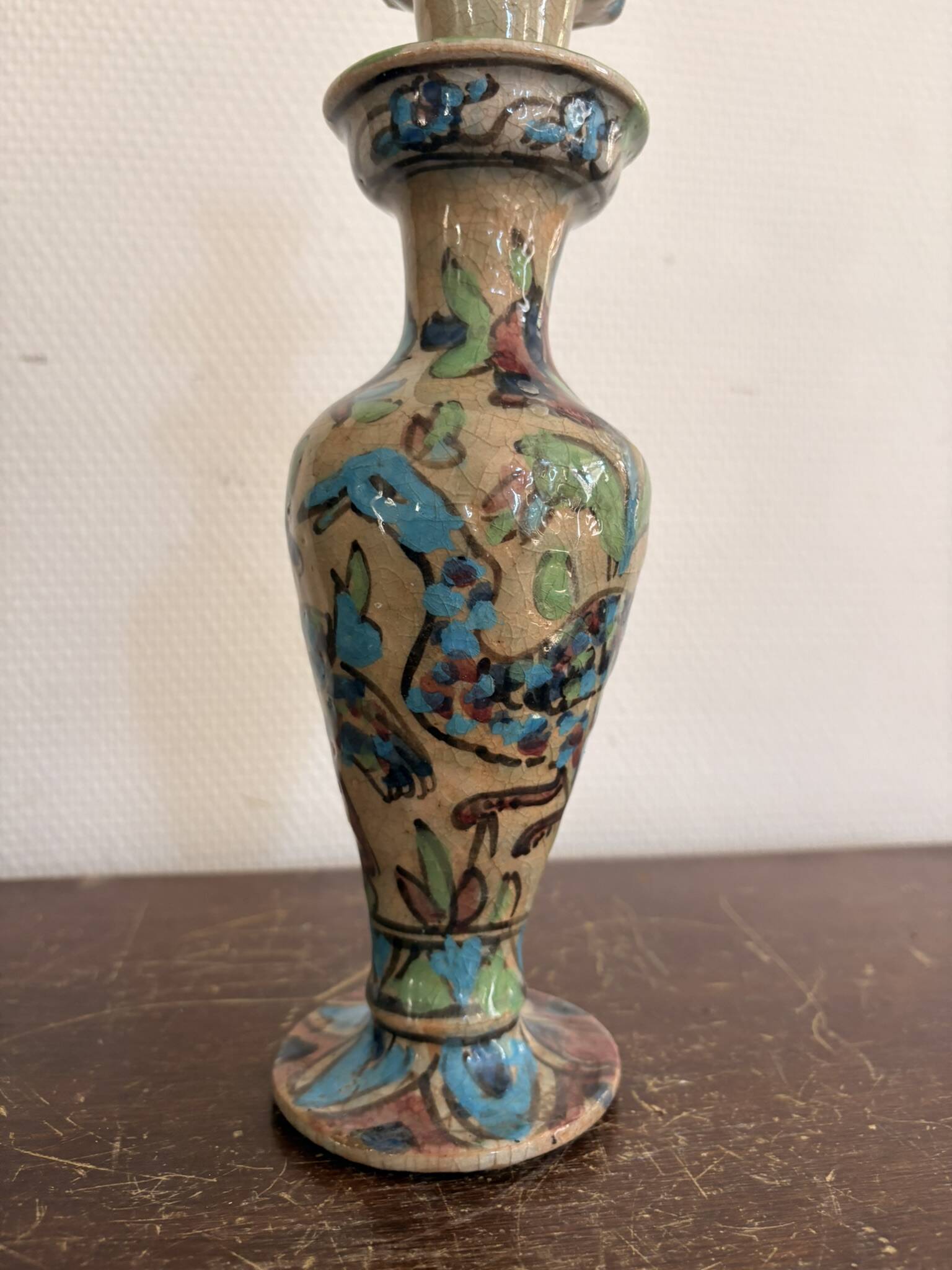 Ancient Ceramic Candle Holder Terracotta Persian Bird Torch Persian