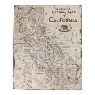 Cardboard map of California