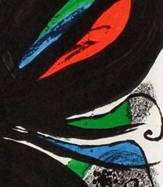 Original lithographic poster Joan Miro, Fundacio Joan Miro - Barcelona 1975.