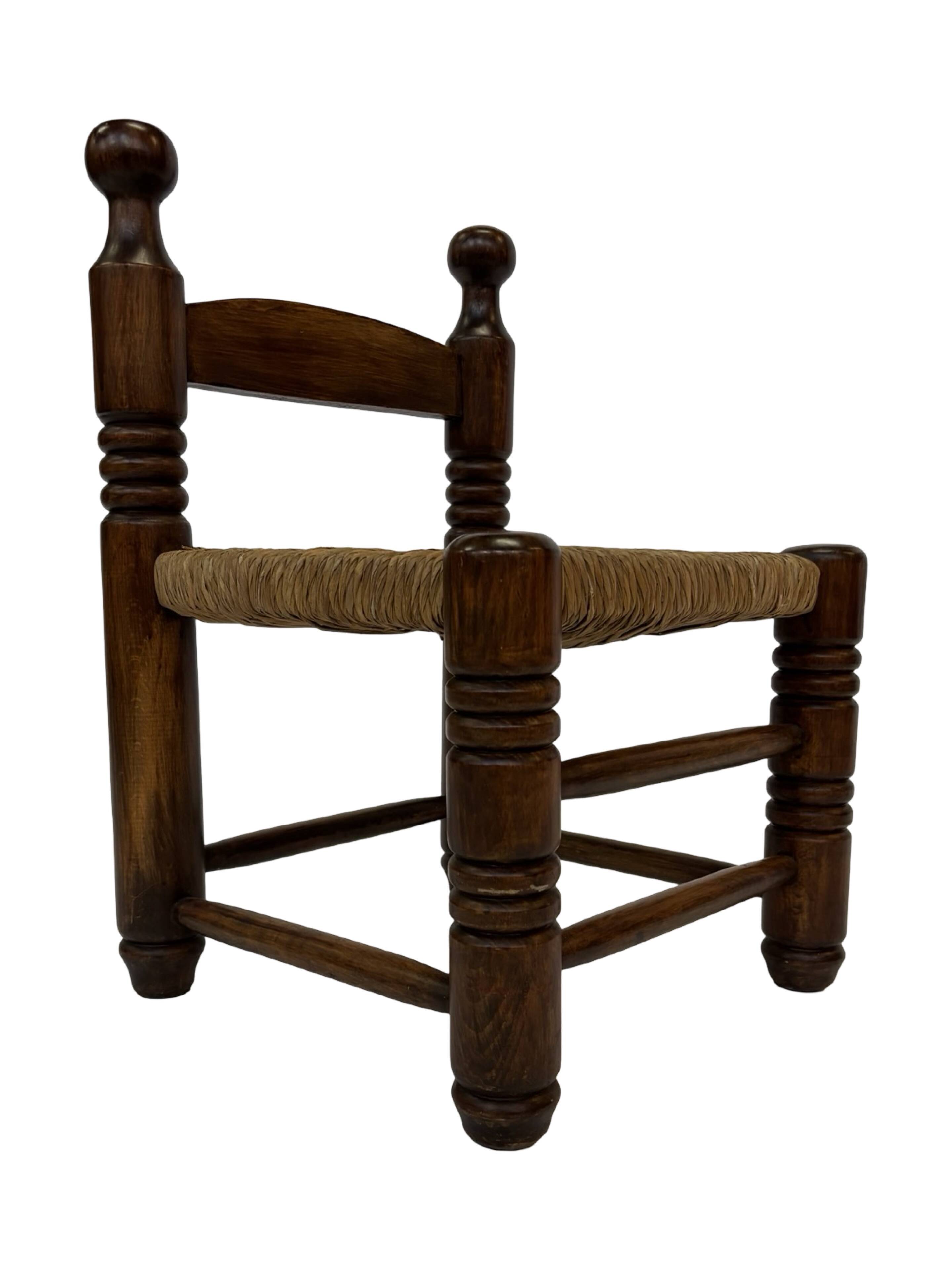 Vintage French wicker chair Charles Dudouyt Design
