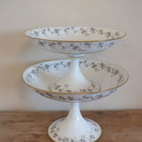 Duo of porcelain display cups of the depot rue Drouot in Paris