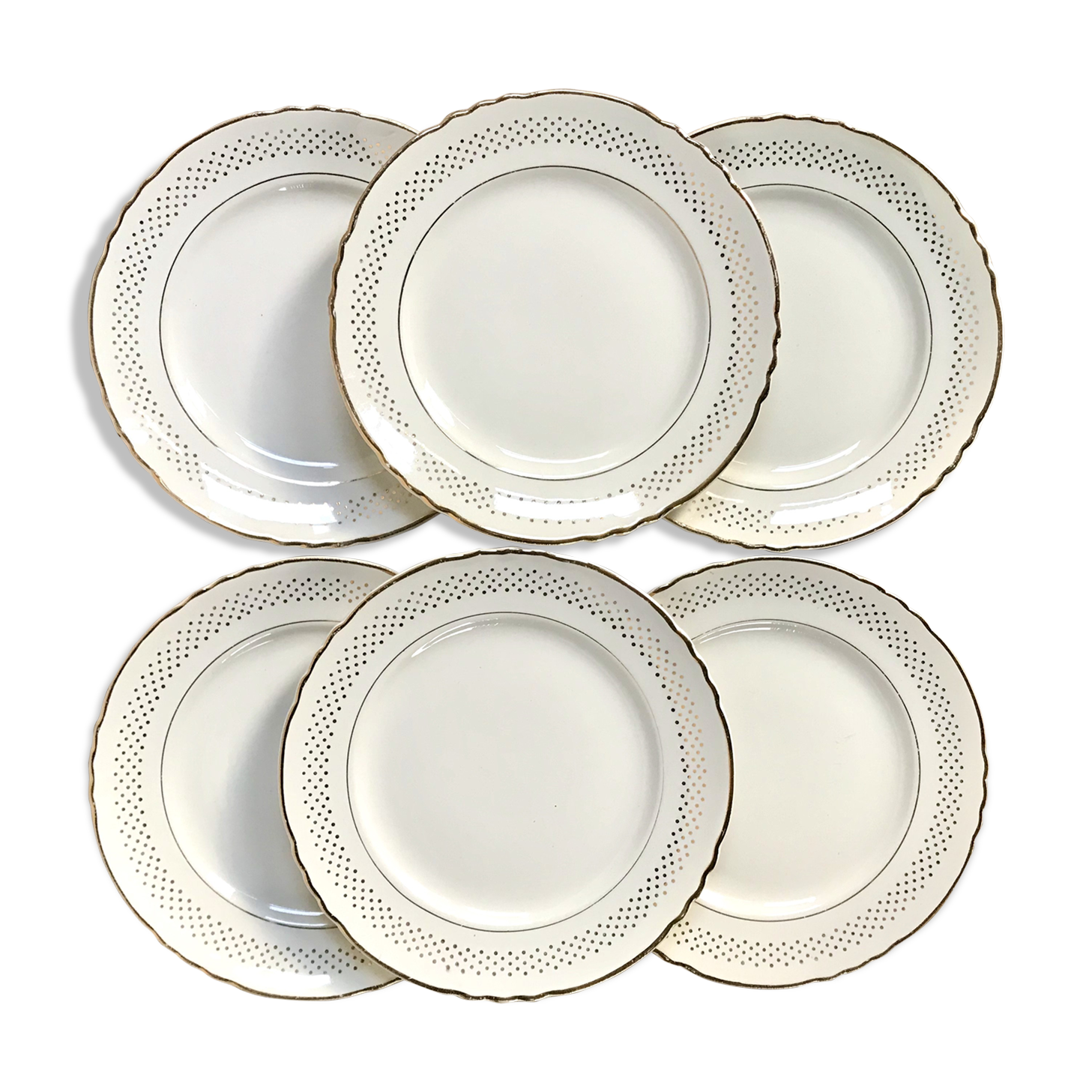 Six dessert plates Moulin des Loups