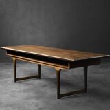 Vintage Mid-Century Modern Danish Rosewood Coffee Table with Shelf, 1960s