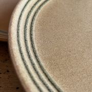 Set of 7 flat sandstone plates Sarreguemines