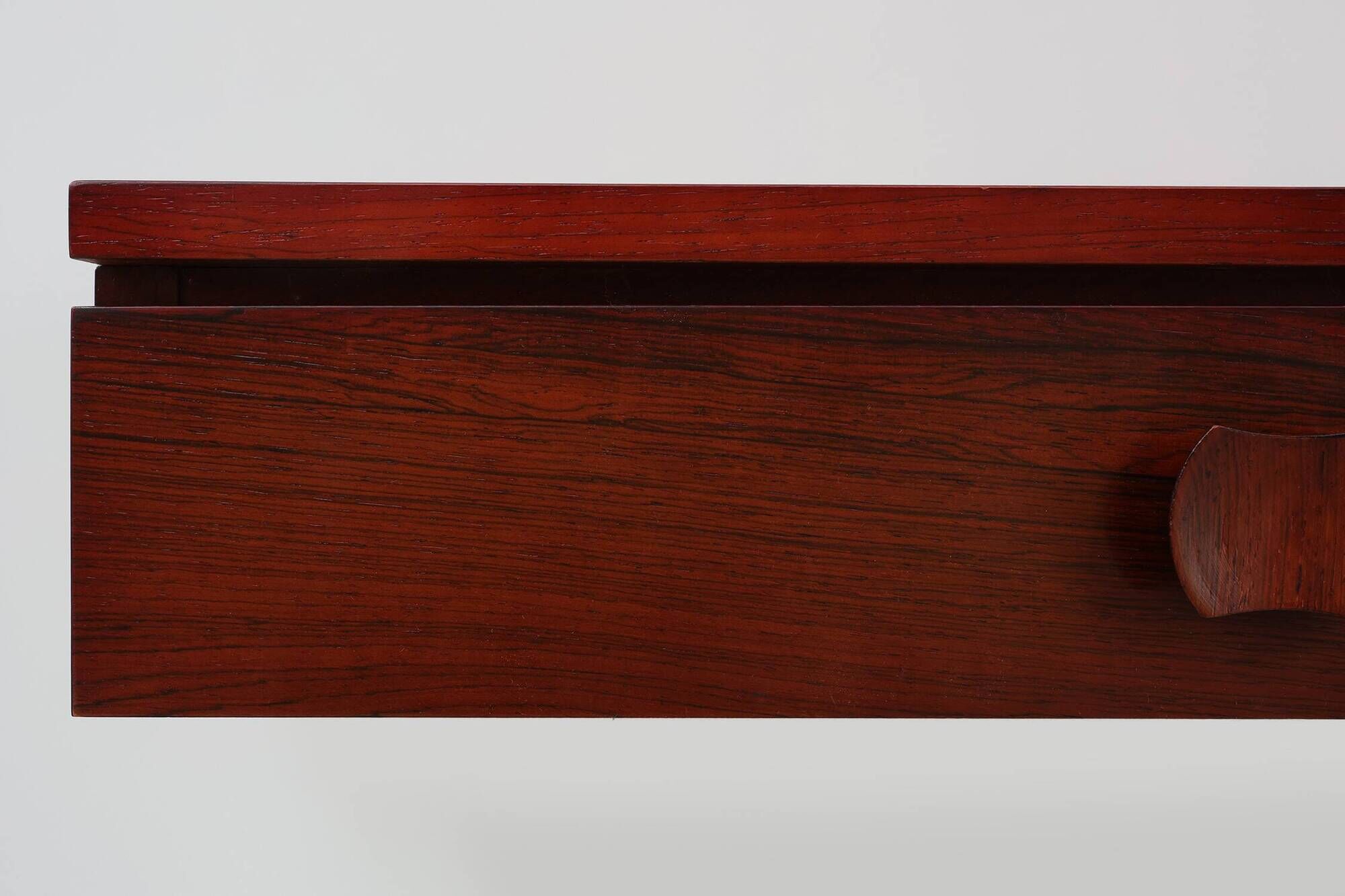 Pair of Mid-Century Modern Danish Wall-Mounted Nightstands in Walnut