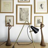 Large Italian brass table lamp, 50s design