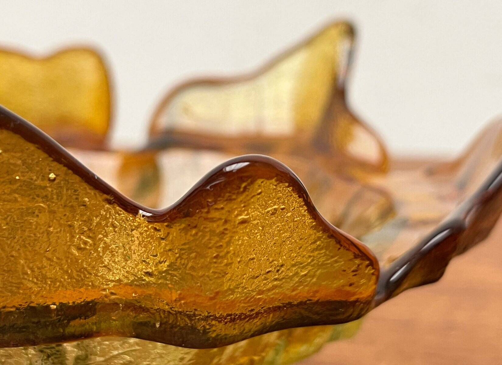 Bol vintage en verre d'art de Muurla, années 1970
