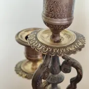 four-light candelabrum in chiselled brass from the 19th century