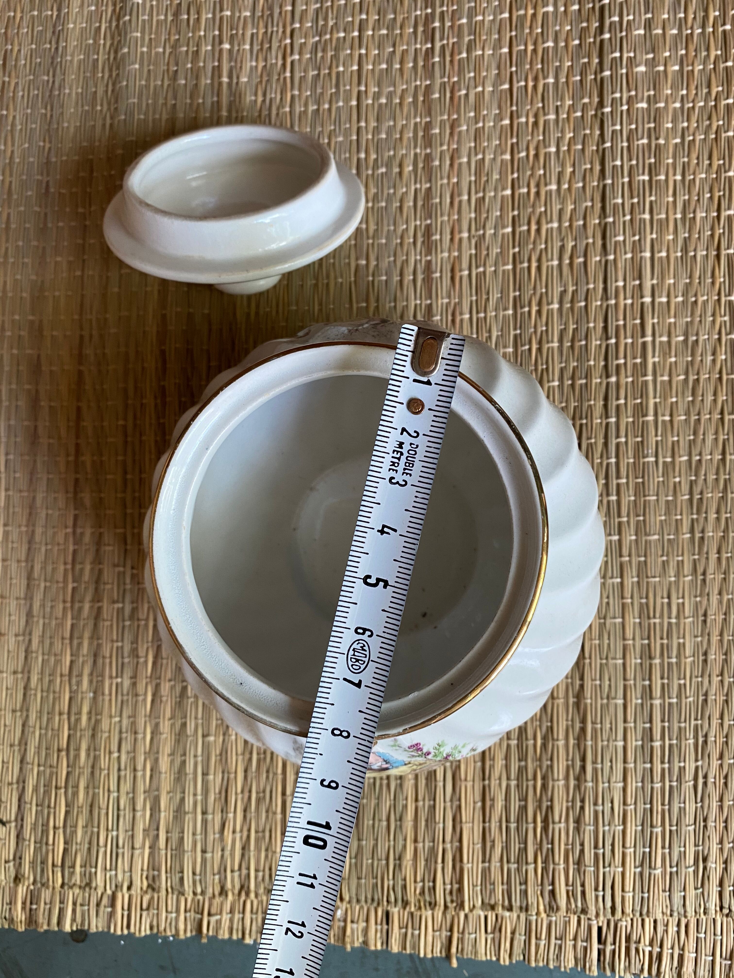 French earthenware sugar from Luneville romantic décor