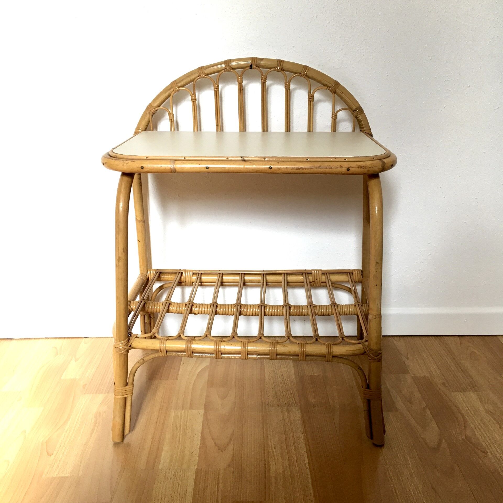 Rattan bedside table