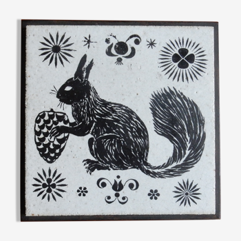 Konrad Galaaen's squirrel for Porsgrund, Norway, Ceramic art