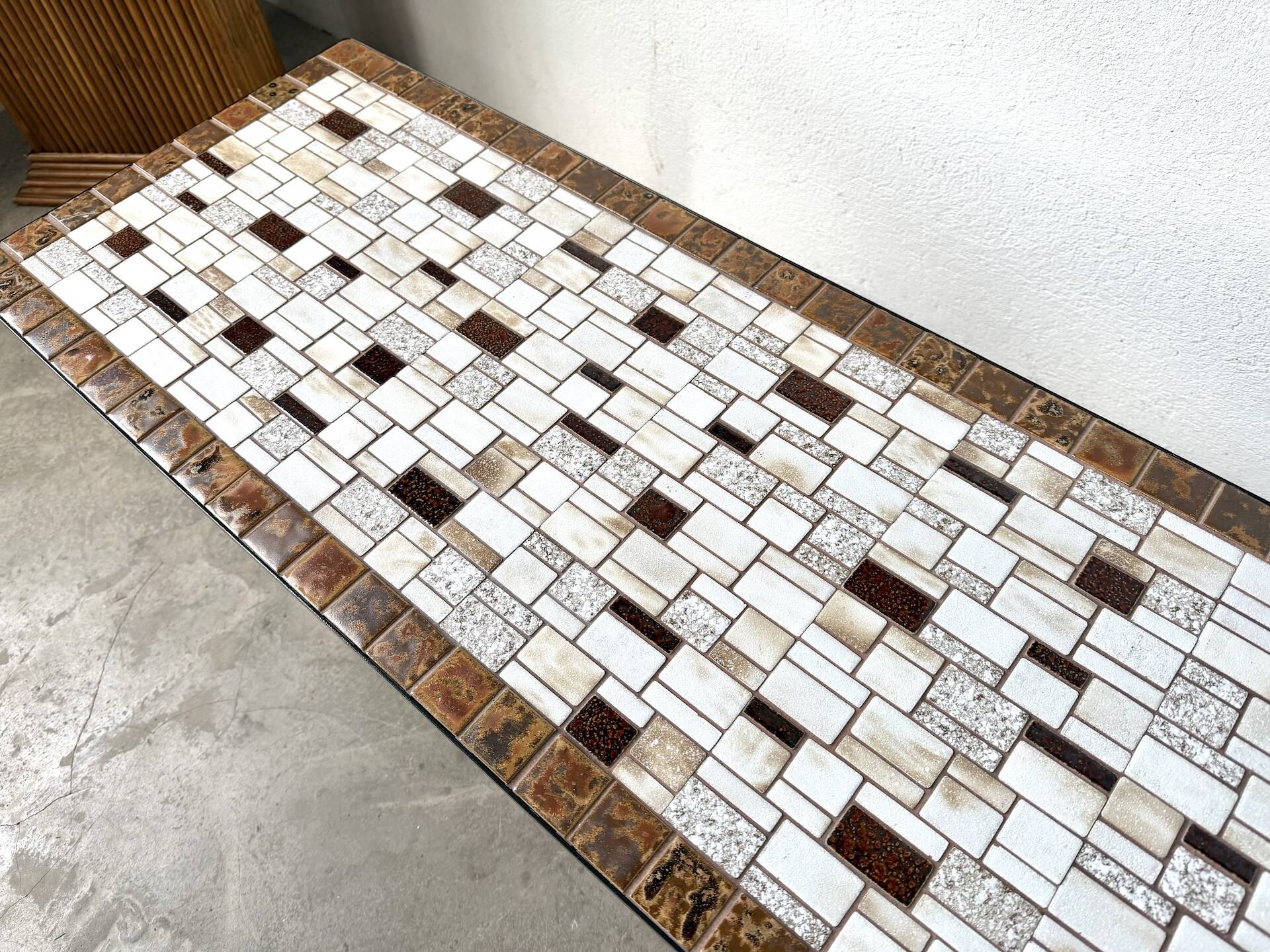 Modernist coffee table in glazed ceramic, circa 1960