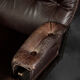 Modern Scandinavian brown leather swivel chair, 1970s