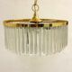 Lamp "Venini" with circular glass ceiling. Italy 1970s.