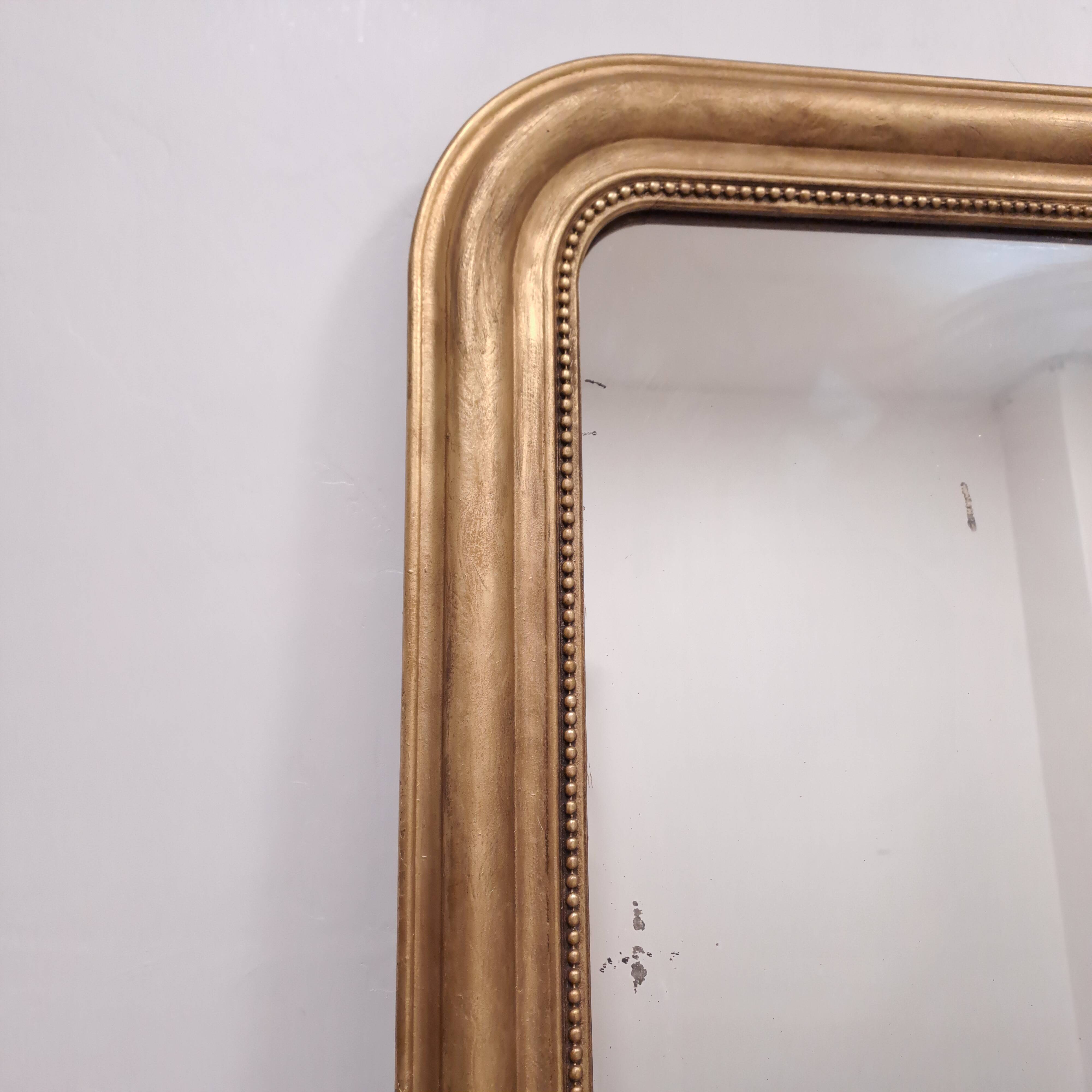 Antique Louis Philippe period gilded mirror