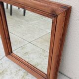 Old vintage wooden mirror
