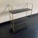 Vintage 1960 String wall shelf black gold - 58 x 49 cm