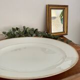 Plat ovale doré et blanc