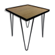 1950 oak and black metal side table