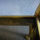 Smoked low years 70 brass and glass table
