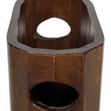 Porte-parapluies vintage en bois, design minimaliste des années 1960