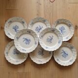 Lot de 8 assiettes Boch Frères la Louvière