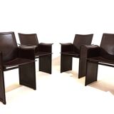 Set of 4 Matteo Grassi Korium dining/conference chairs by Tito Agnoli
