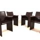 Set of 4 Matteo Grassi Korium dining/conference chairs by Tito Agnoli