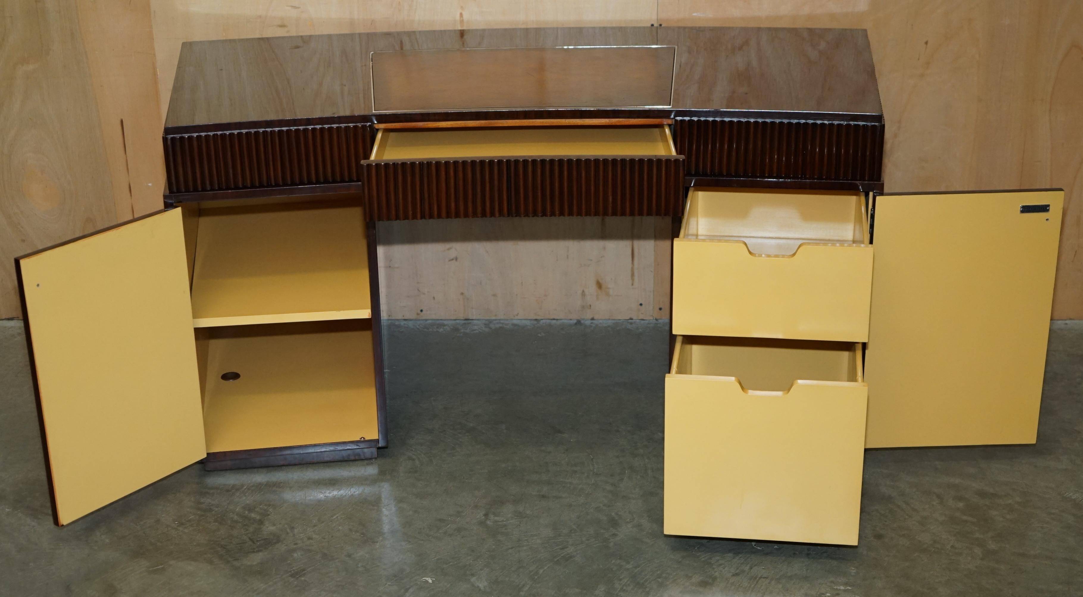 Bureau Art Déco Ralph Lauren Macassar & cuir