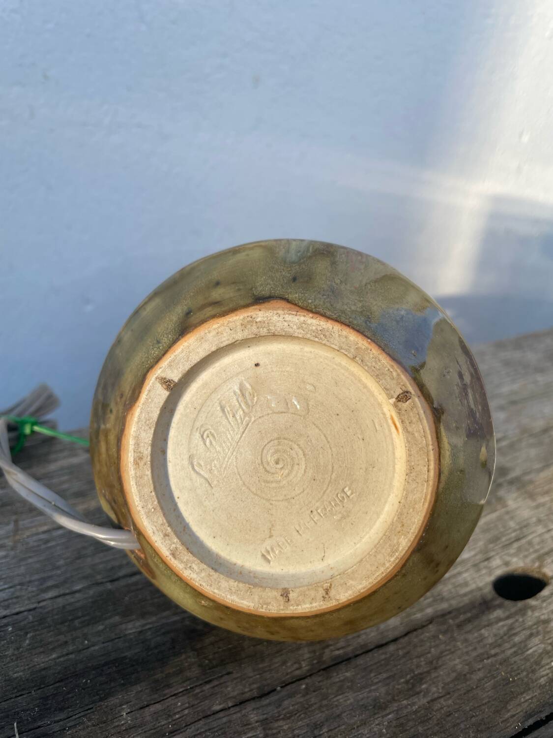 Vintage ceramic ball lamp