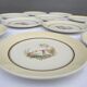 Set 12 assiettes Gien 1960 jardins japonais variations en jaune mineur