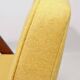 Vintage armchair Scandinavian design yellow wool fabric design by Chierowski