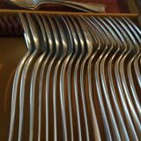 Silver metal cutlery