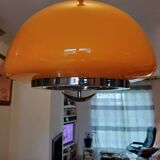 Vintage opaline orange pendant lamp “viro”