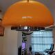 Suspension vintage opaline orange " viro "
