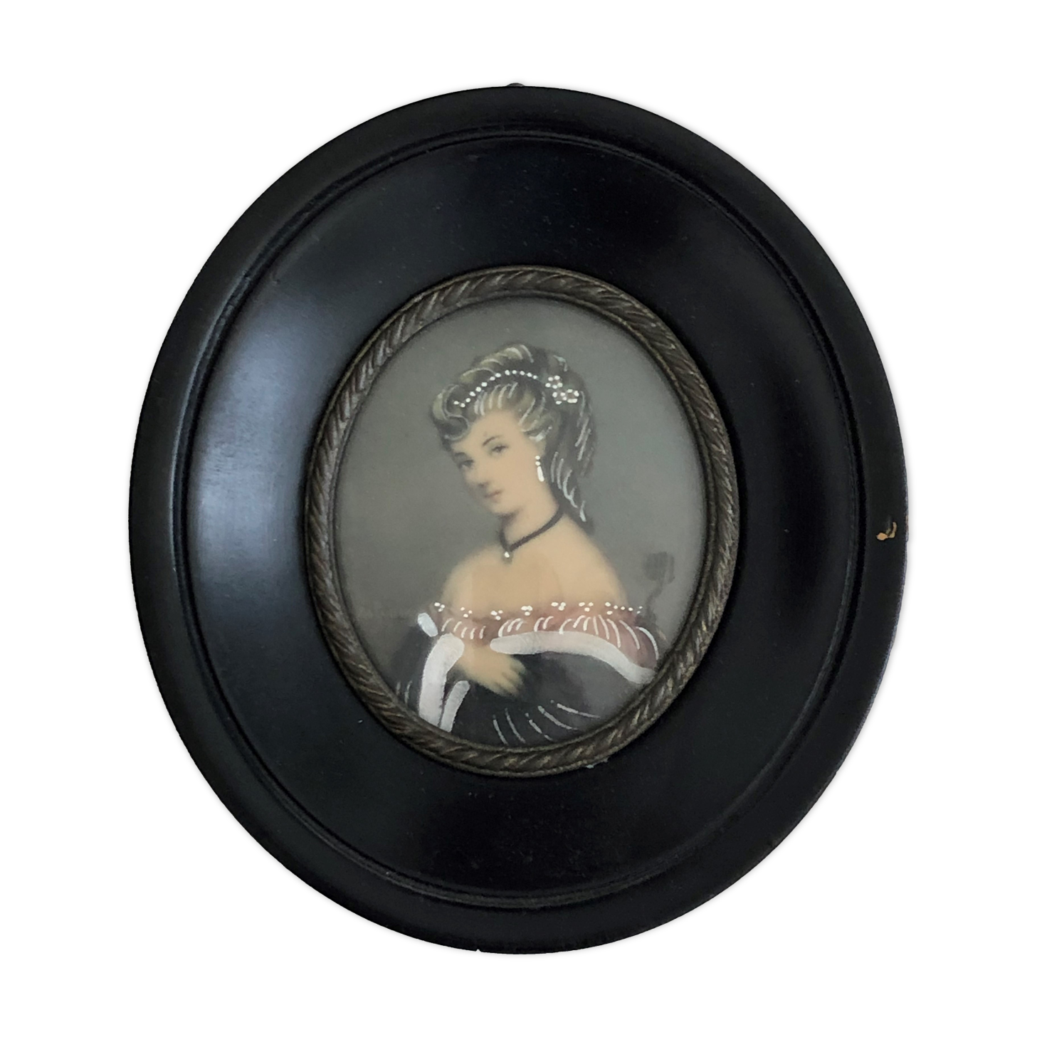 Portrait of a miniature young woman