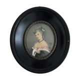 Portrait of a miniature young woman